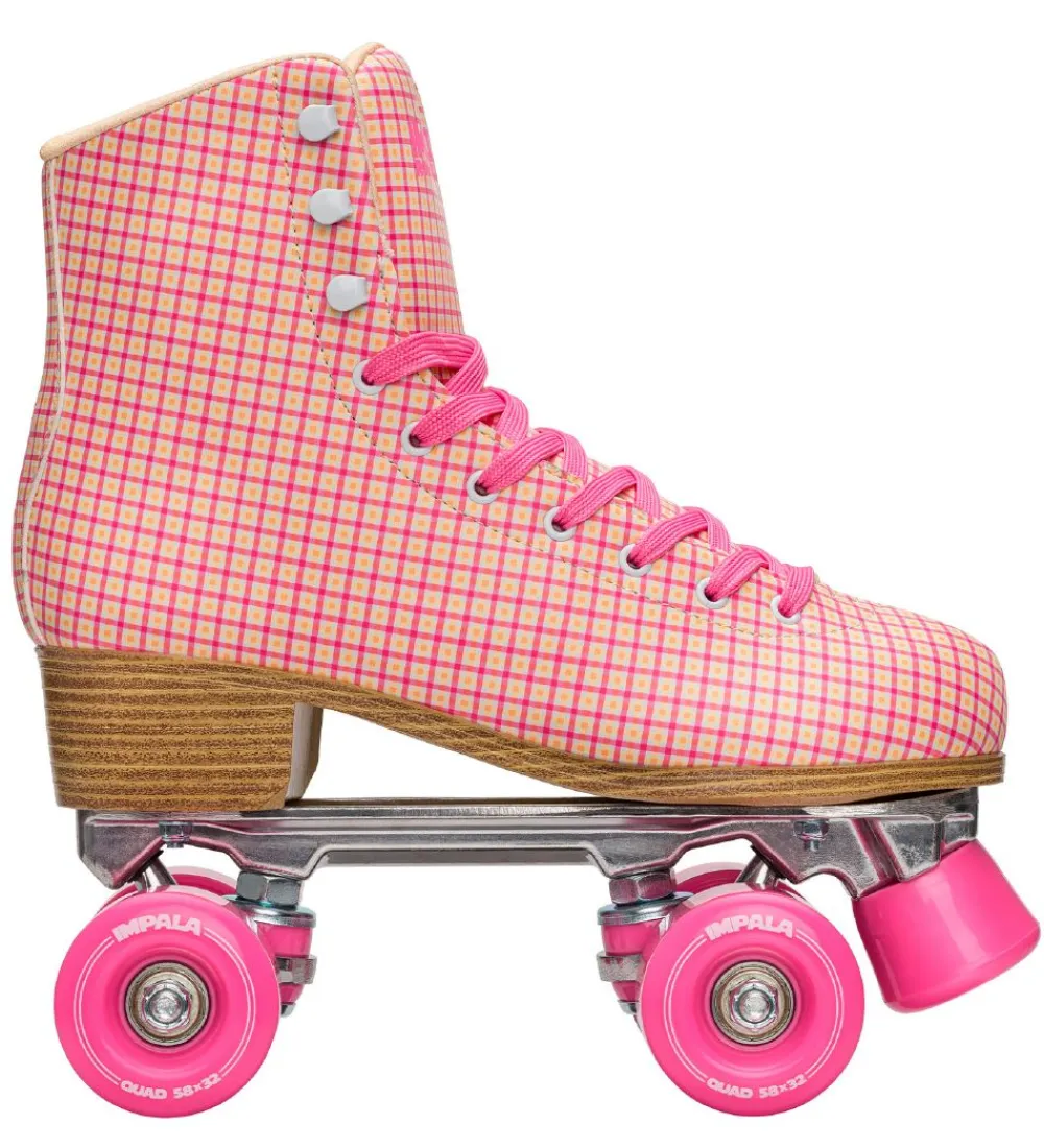 Rulleskøjter|Rulleskøjter-Impala Rulleskøjter - Quad Skate - Pink Tartan
