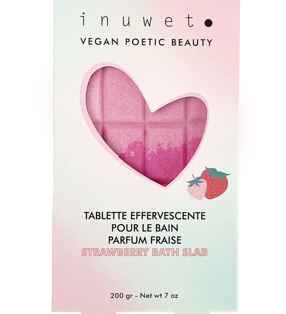 Pleje- Og Toiletartikler|Bath Bombs-Inuwet Bath Tablet Fizz - 200g - Strawberry