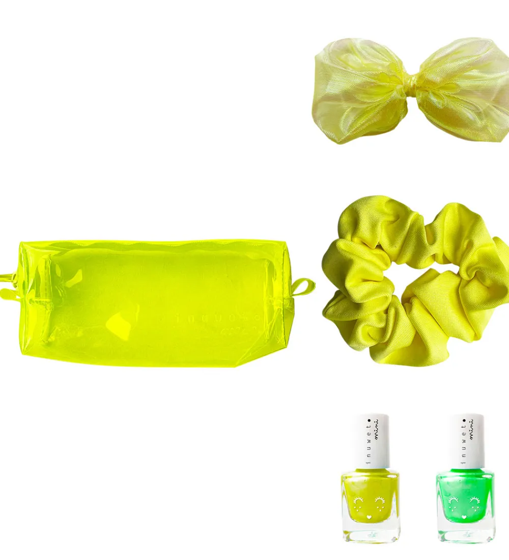 Neglelak-Inuwet Gavesæt - Neglelak/Hårpynt - Neon Yellow