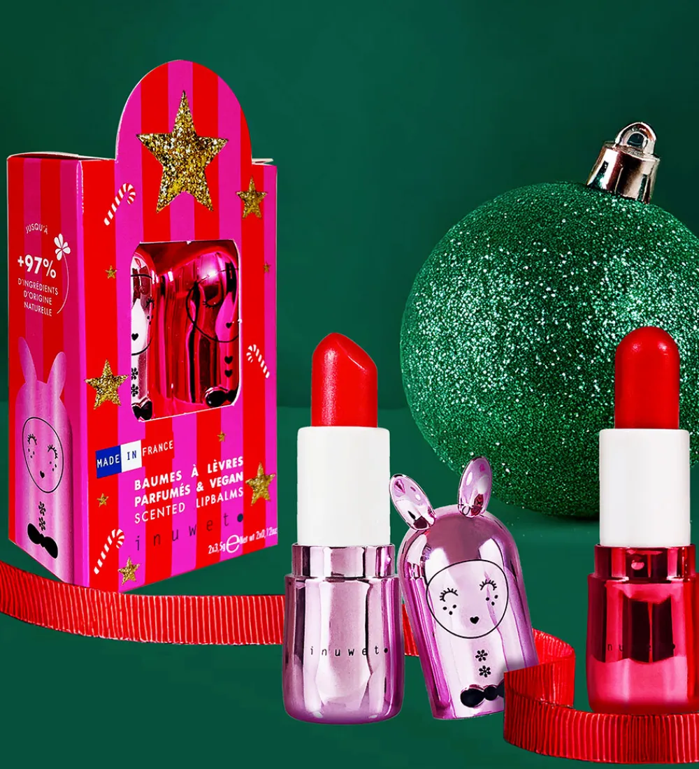 Pleje- Og Toiletartikler-Inuwet Læbepomader - 2-pak - Raspberry Sorbet/Apple Candy