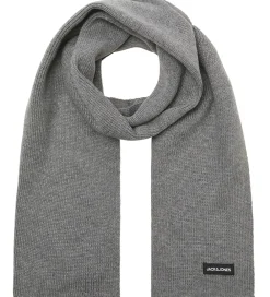 Tørklæder-Jack & Jones Halstørklæde - Strik - JacDna - Grey Melange