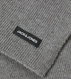 Tørklæder-Jack & Jones Halstørklæde - Strik - JacDna - Grey Melange
