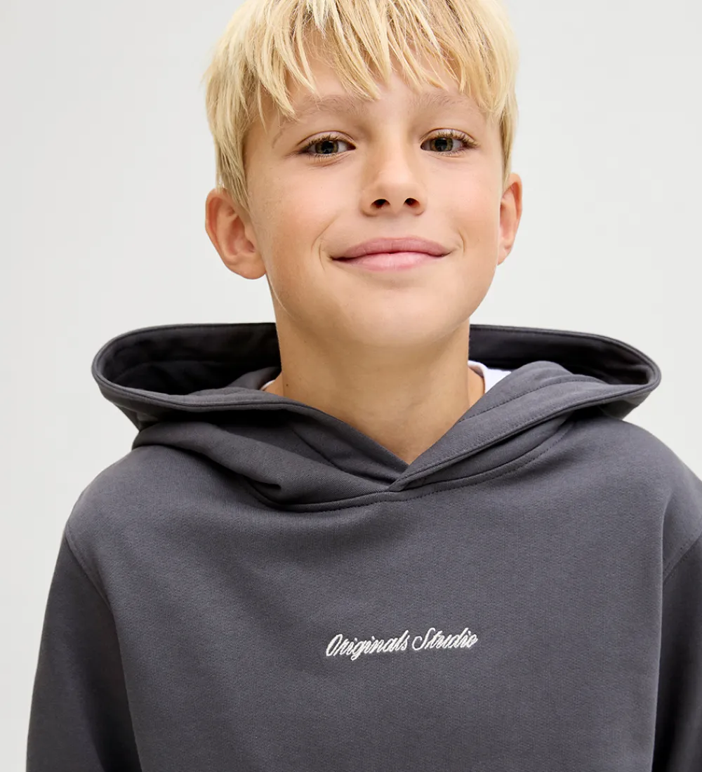 Jack & Jones Hættetrøjer*Hættetrøje - Sweat - JorNorrebro - Asphalt