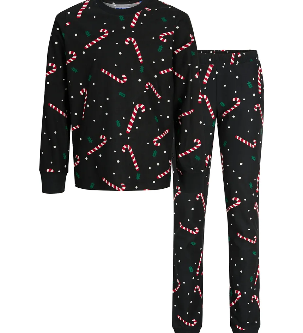Jack & Jones Nattøj*Nattøj - JacTristan - Black/Candy Cane