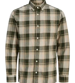 Skjorter-Jack & Jones Skjorte - JprBlubrook - Peat m. Tern