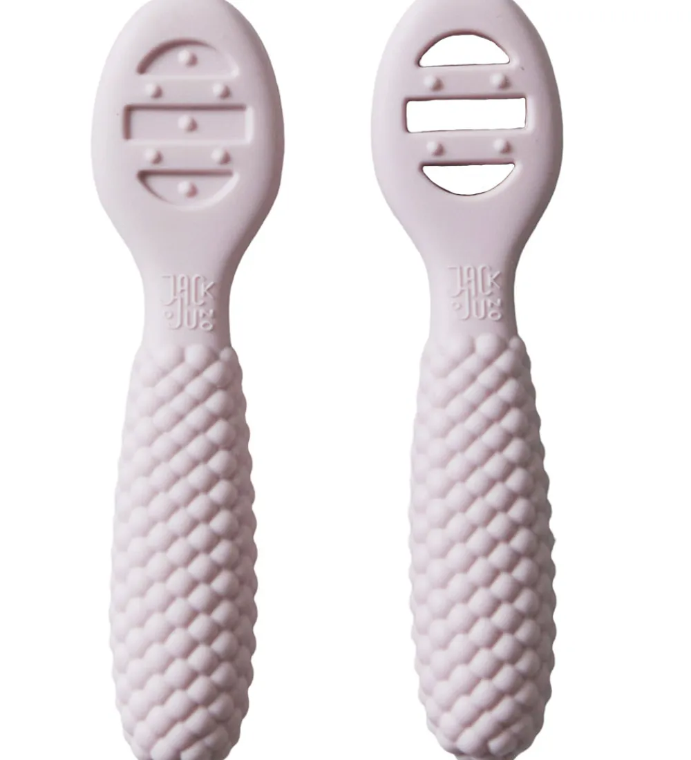 Børnebestik|Babyskeer-Jack o Juno Babyskeer - Silikone - 2-pak - Bubble - Light Pink
