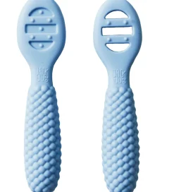 Jack o Juno Børnebestik|Babyskeer*Babyskeer - Silikone - 2-pak - Bubble - Pale Blue