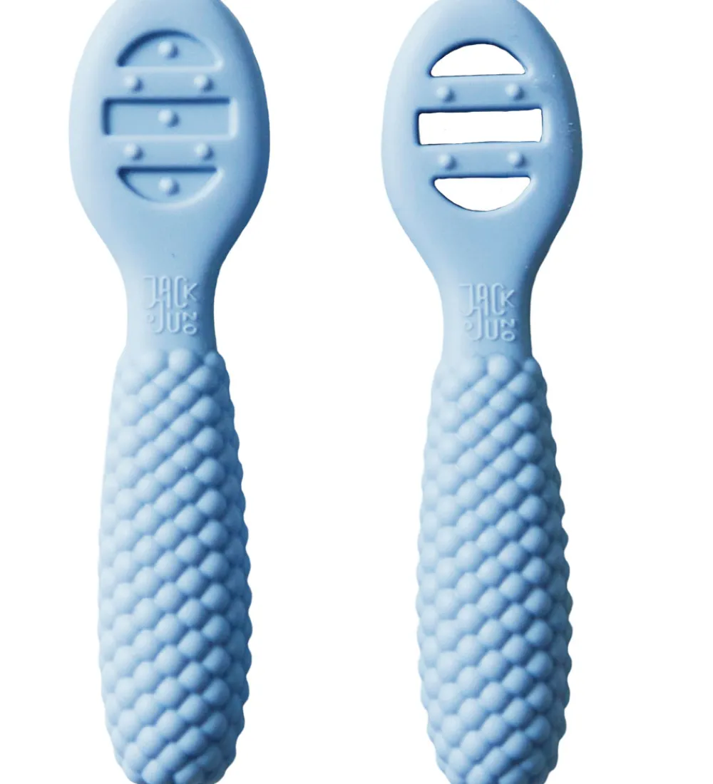 Jack o Juno Børnebestik|Babyskeer*Babyskeer - Silikone - 2-pak - Bubble - Pale Blue