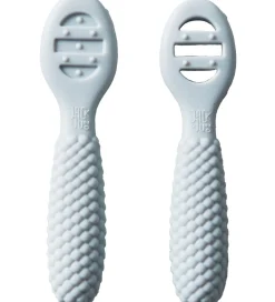 Børnebestik|Babyskeer-Jack o Juno Babyskeer - Silikone - 2-pak - Bubble - Glacier Grey