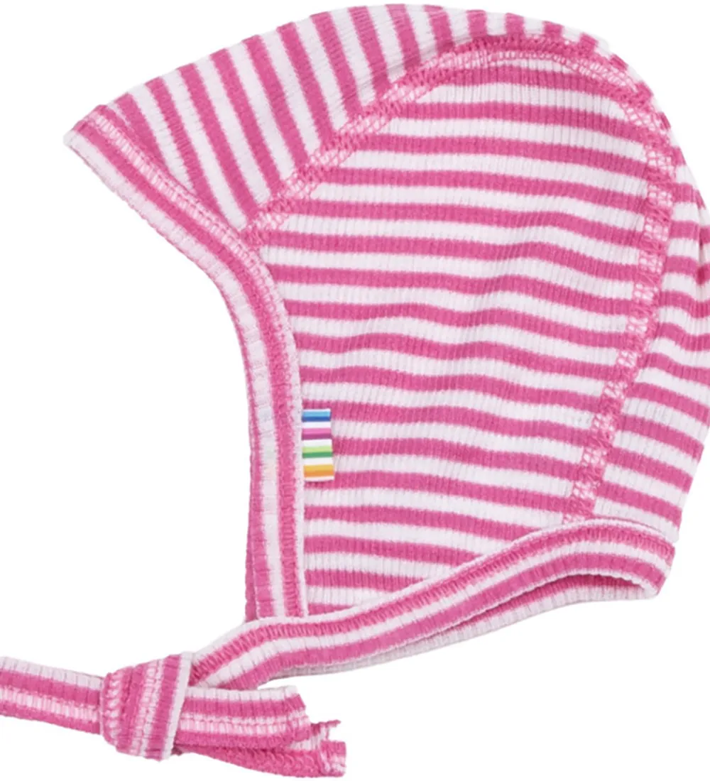 Joha Babyhjelme*Babyhjelm - Rib - Uld/Silke - Off White/Pink