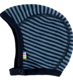 Babyhjelme-Joha Babyhjelm - Uld - Blå m. Striber