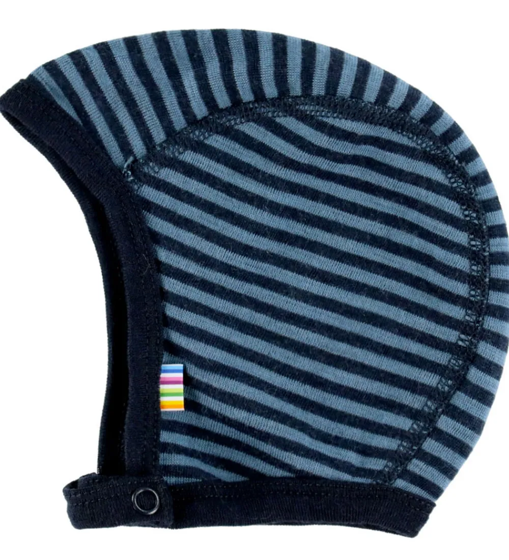 Babyhjelme-Joha Babyhjelm - Uld - Blå m. Striber