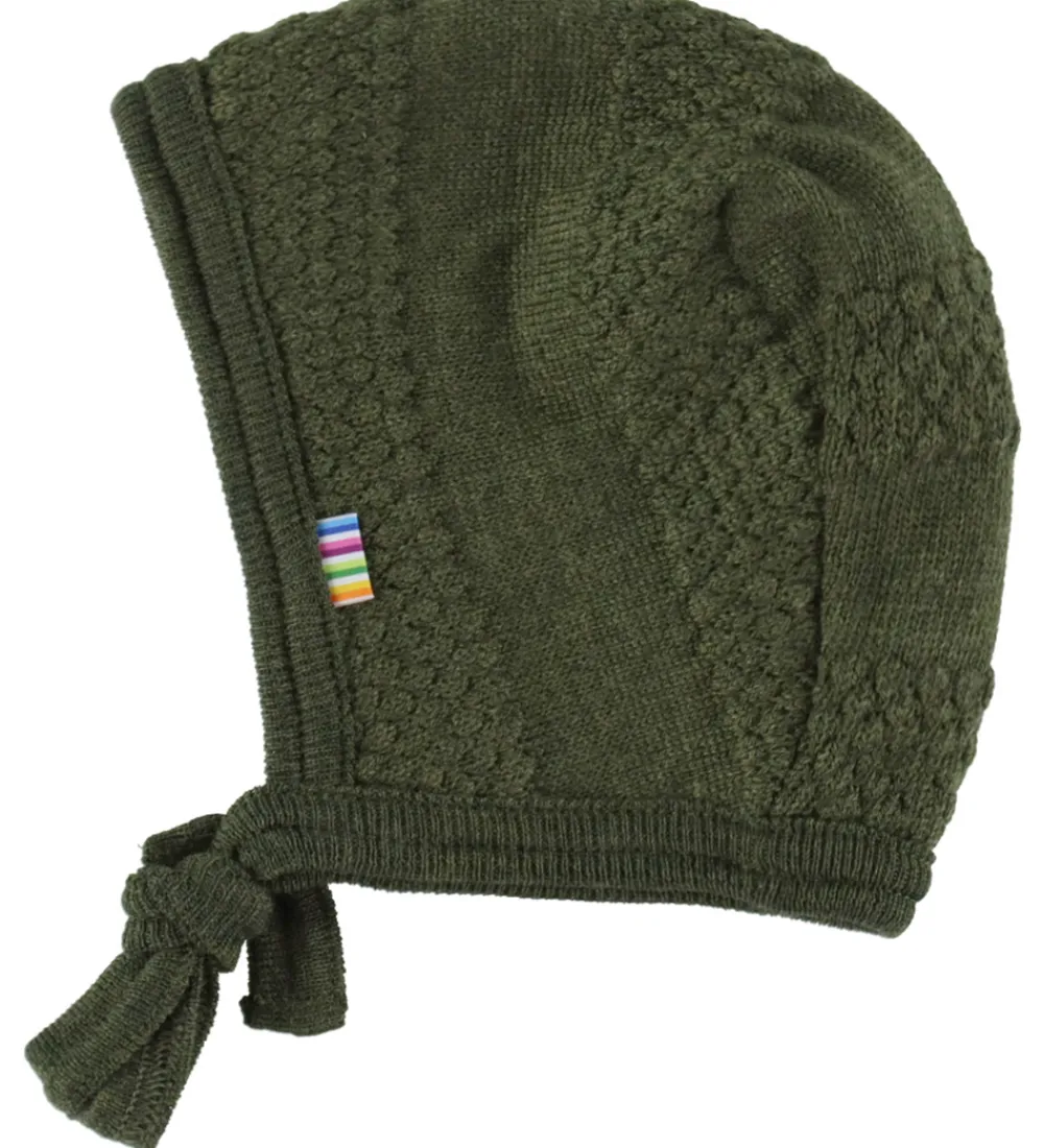 Joha Babyhjelme|Unisex-Tøj*Babyhjelm - Uld - Strik - Mos Grøn