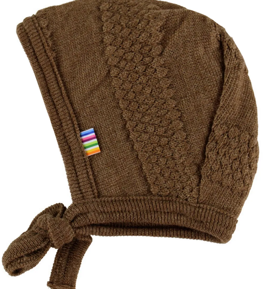 Babyhjelme|Unisex-Tøj-Joha Babyhjelm - Uld - Strik - Varm Brun