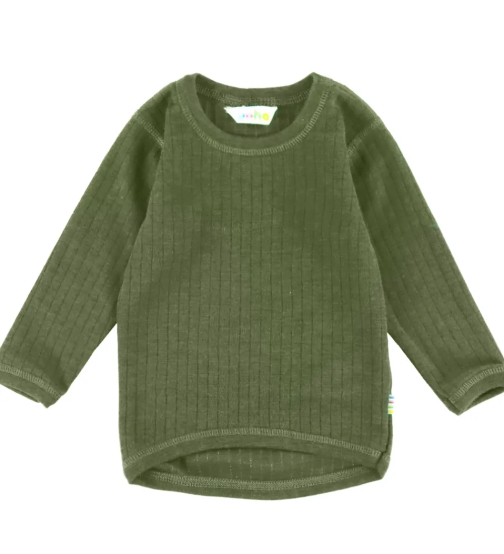 Joha Uld*Bluse - Uld - Rib - Mørk Oliven