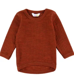 Uld-Joha Bluse - Uld - Rib - Rust