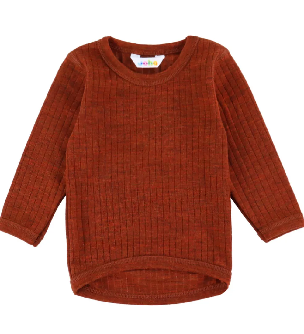 Uld-Joha Bluse - Uld - Rib - Rust