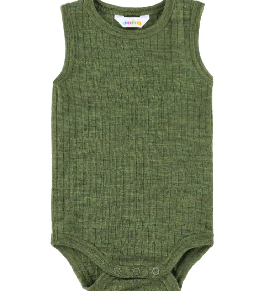 Bodyer|Uld-Joha Body u/æ - Uld - Rib - Mørk Oliven
