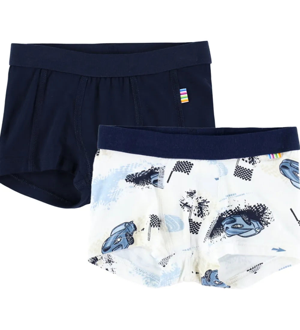 Undertøj|Drengetøj-Joha Boxershorts - 2-pak - Viskose/Bambus - Off White m. Print