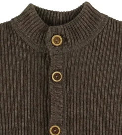 Joha Cardigans|Unisex-Tøj*Cardigan - Strik - Uld - Brun Meleret
