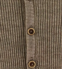 Cardigans|Unisex-Tøj-Joha Cardigan - Strik - Uld - Beige Meleret