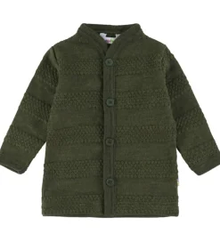Joha Cardigans|Unisex-Tøj*Cardigan - Strik - Uld - Mos Grøn