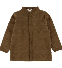 Cardigans|Unisex-Tøj-Joha Cardigan - Strik - Uld - Varm Brun