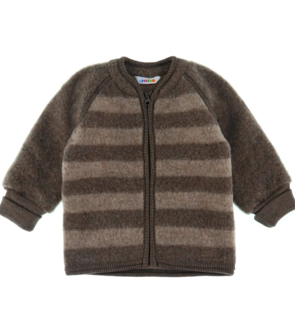 Joha Cardigans|Unisex-Tøj*Cardigan - Uld - Brun