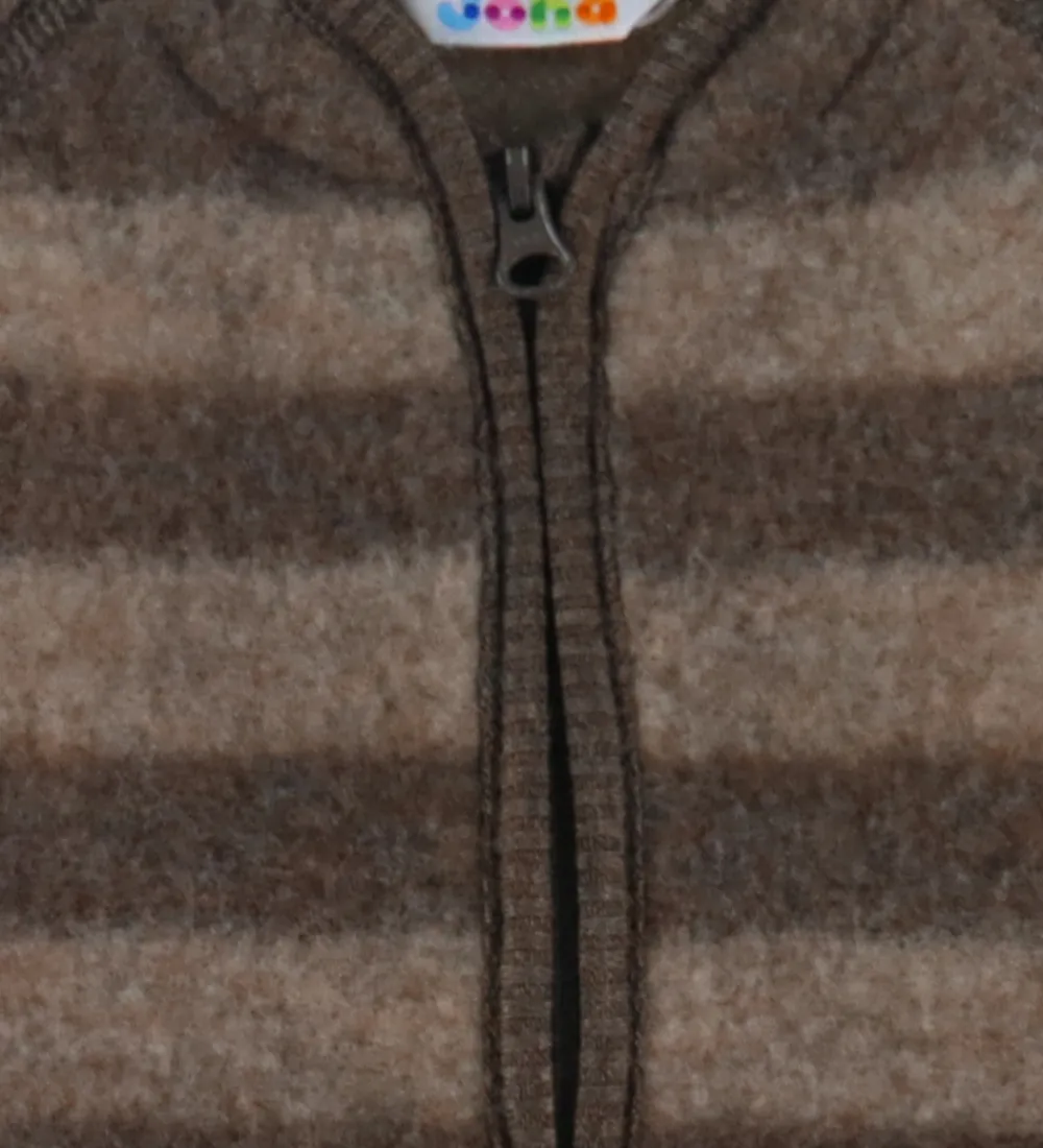 Joha Cardigans|Unisex-Tøj*Cardigan - Uld - Brun