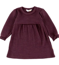 Kjoler|Uld-Joha Kjole - Uld - Rib - Blomme