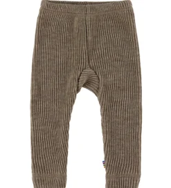 Bukser Og Jeans|Uld-Joha Leggings - Strik - Uld - Beige Meleret