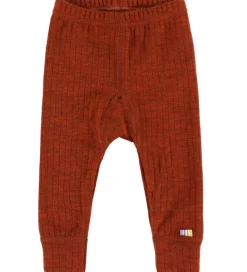 Leggings|Uld-Joha Leggings - Uld - Rib - Rust