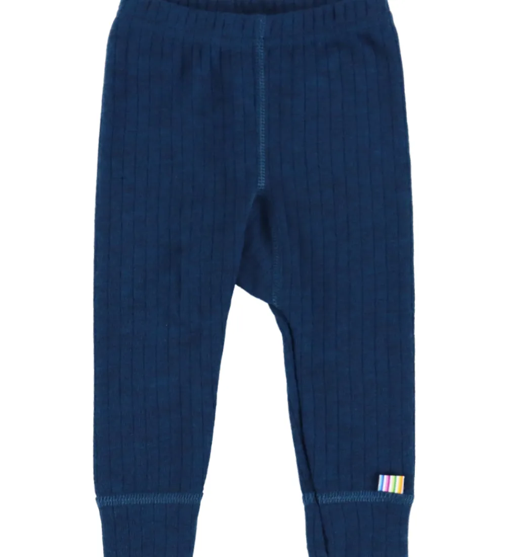 Leggings|Uld-Joha Leggings - Uld - Rib - Mørk Turkis