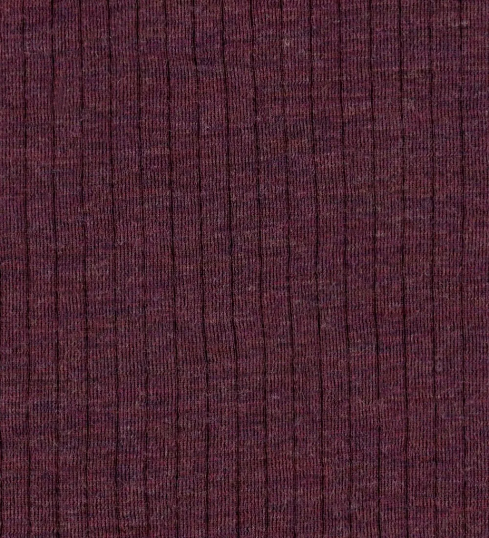 Handsker Og Luffer|Uld-Joha Luffer - Uld - Rib - Blomme