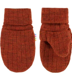 Handsker Og Luffer|Uld-Joha Luffer - Uld - Rib - Rust