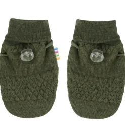 Handsker Og Luffer|Unisex-Tøj-Joha Luffer - Uld - Strik - Mos Grøn