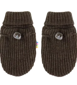 Handsker Og Luffer|Unisex-Tøj-Joha Luffer - Uld - Strik - Brun Meleret