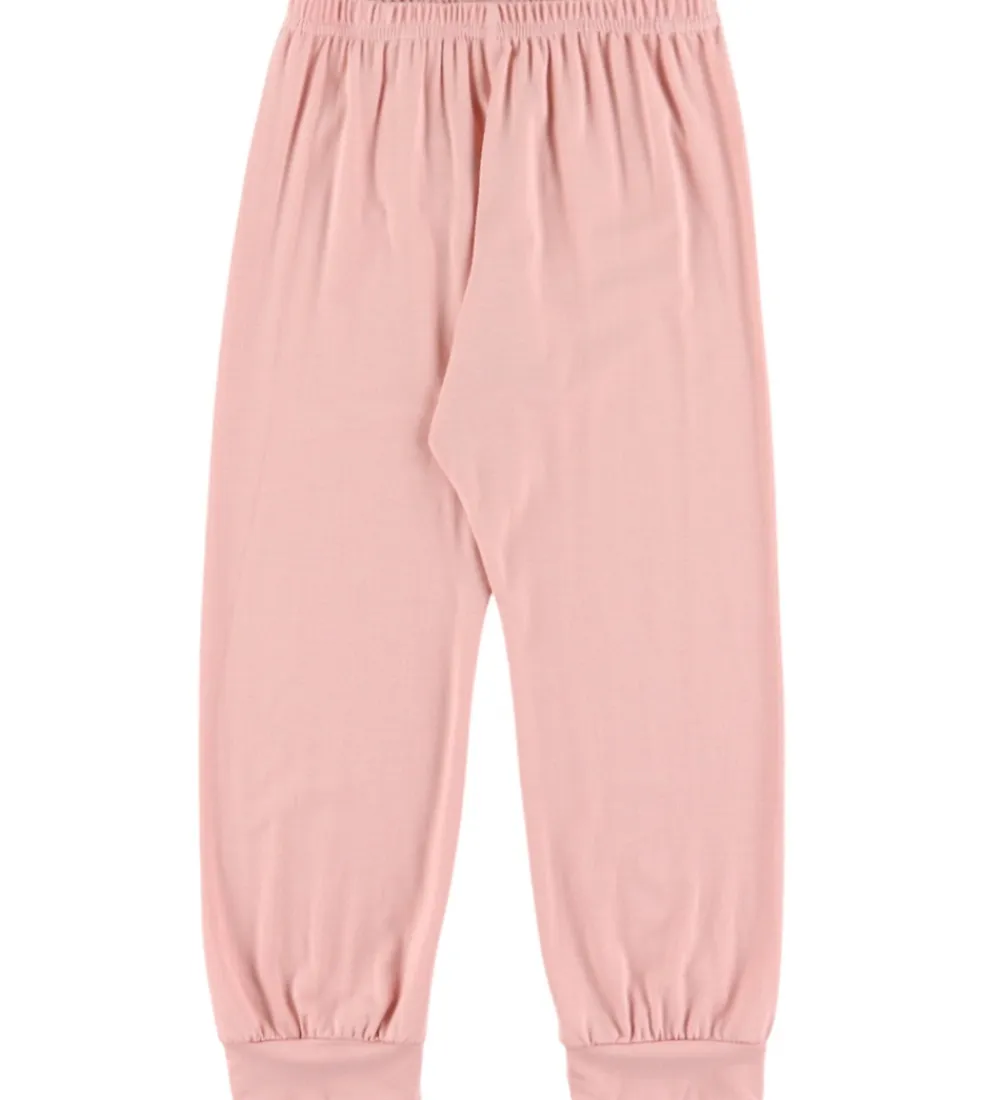 Nattøj|Pigetøj-Joha Nattøj - 2 Delt - Viskose/Bambus - Off White m. Print