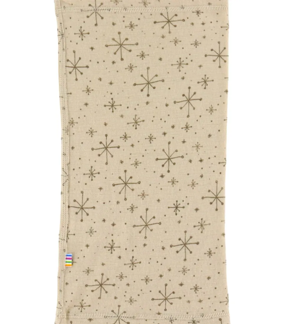 Tørklæder|Halsedisser-Joha Tube - Uld - Beige m. Stjerner