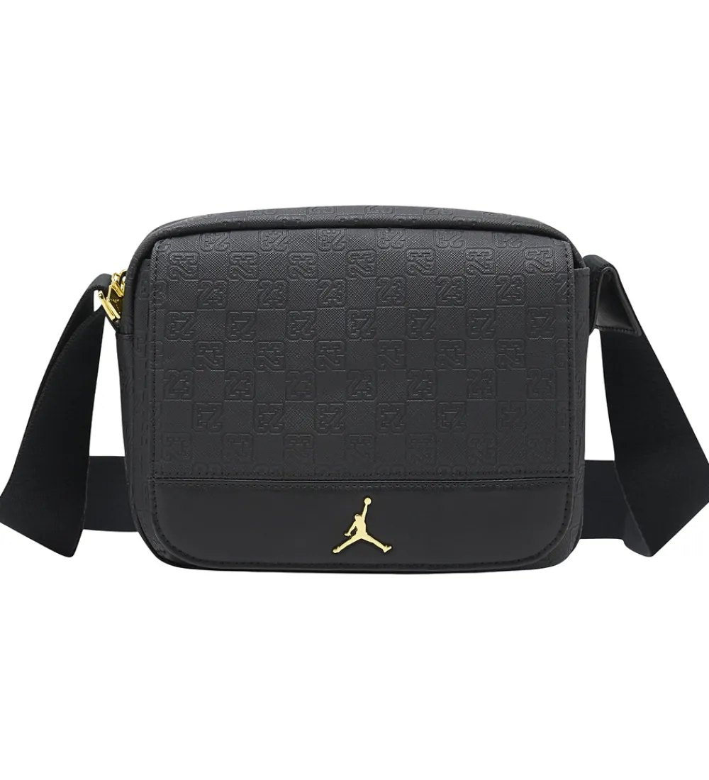 Tasker|Skuldertasker-Jordan Skuldertaske - Monogram Mini - Sort/Guld