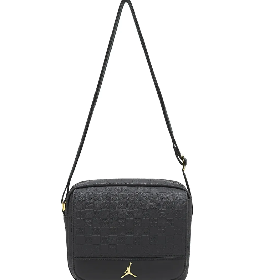 Tasker|Skuldertasker-Jordan Skuldertaske - Monogram Mini - Sort/Guld