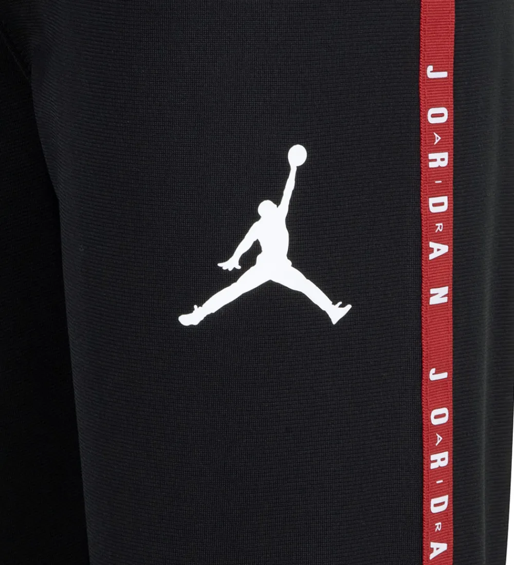 Træningssæt-Jordan Træningssæt - Cardigan/Sweatpants - Sort m. Rød