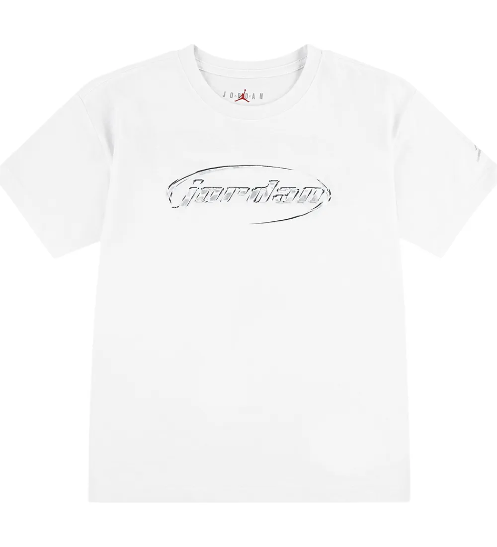 T-Shirts-Jordan T-shirt - Hvid m. Sølv