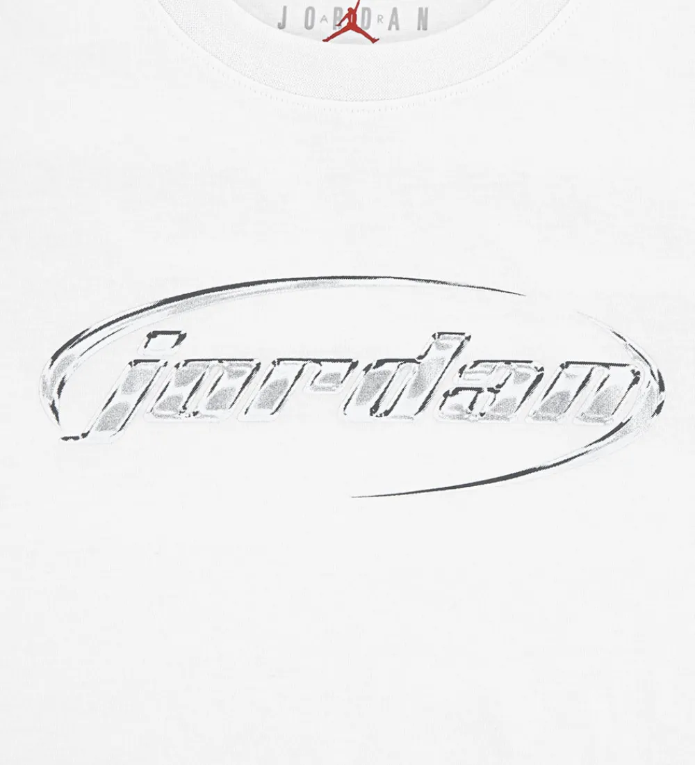 T-Shirts-Jordan T-shirt - Hvid m. Sølv