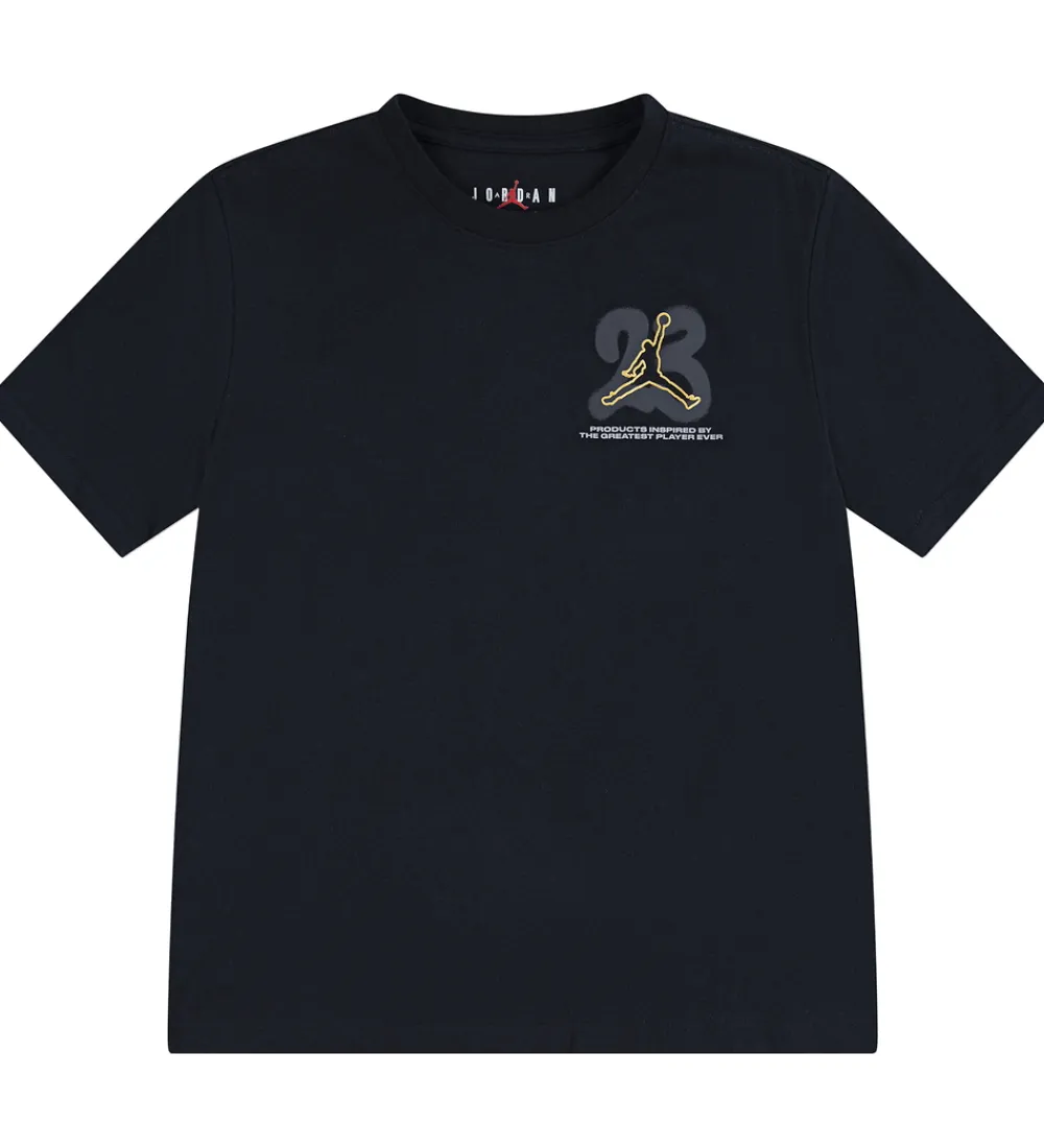 T-Shirts-Jordan T-shirt - Sort m. Guld