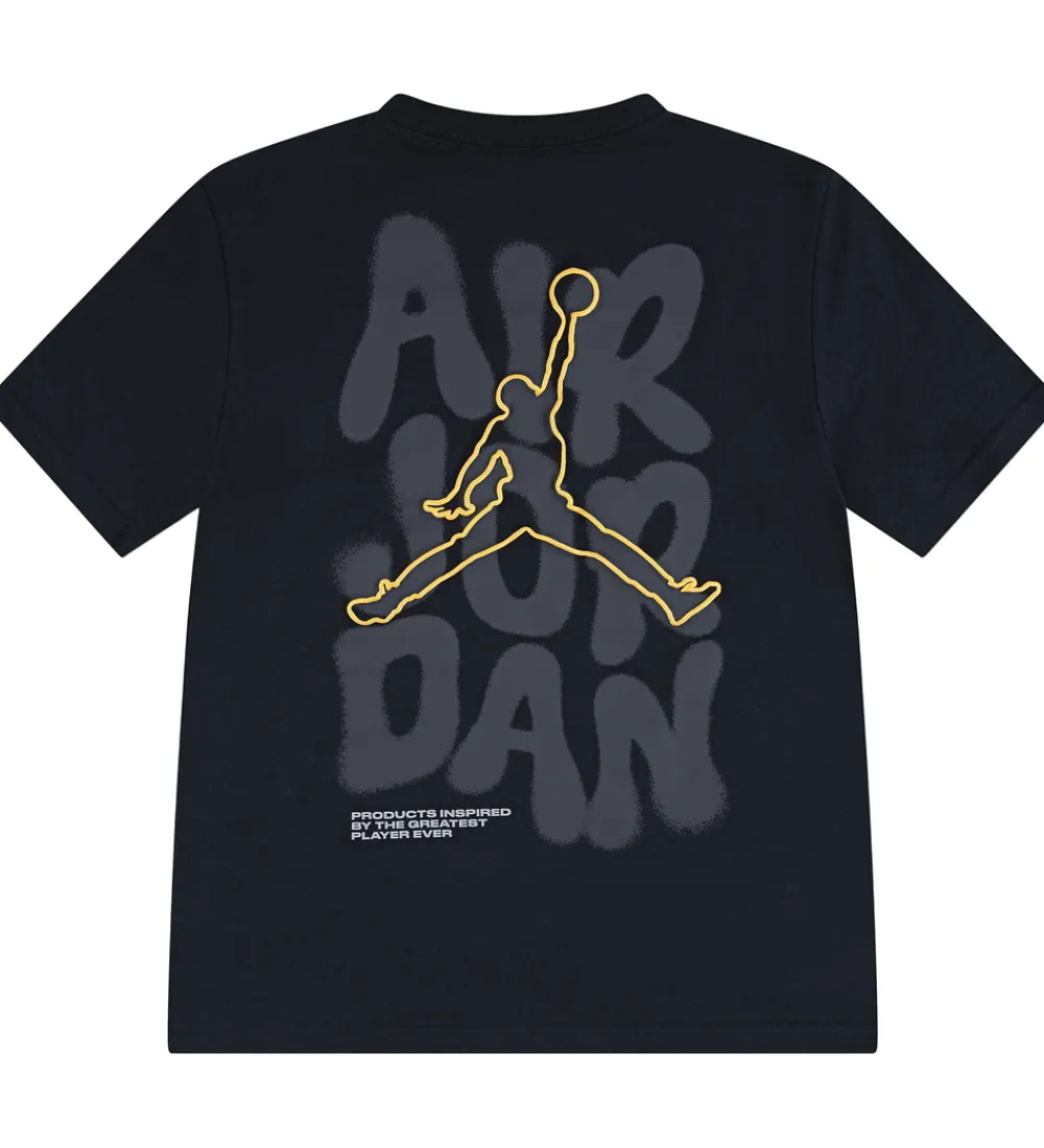 T-Shirts-Jordan T-shirt - Sort m. Guld