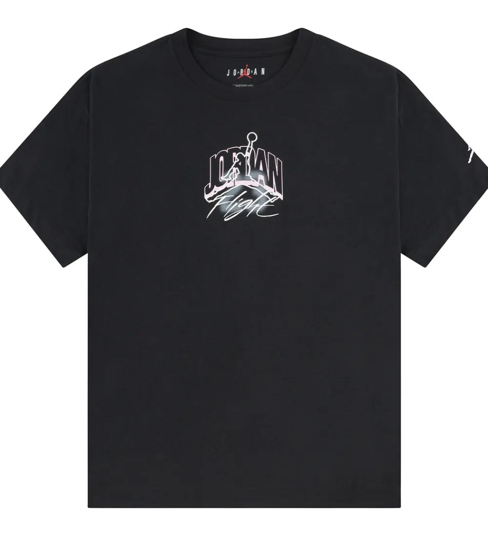 T-Shirts-Jordan T-shirt - Sort m. Rosa