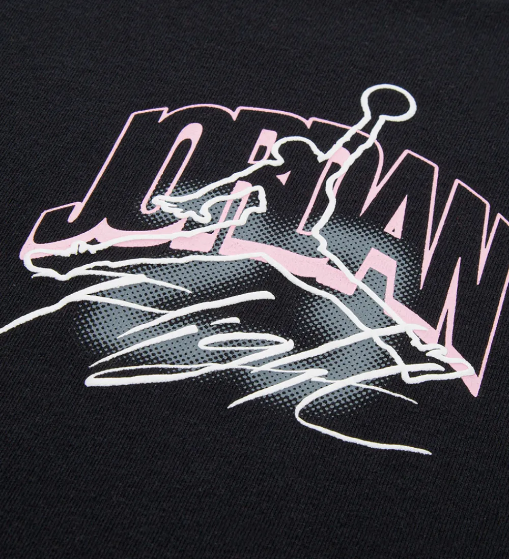 T-Shirts-Jordan T-shirt - Sort m. Rosa