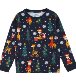 Nattøj-Jule-Sweater s Nattøj - 2-Delt - Christmas Giraffes