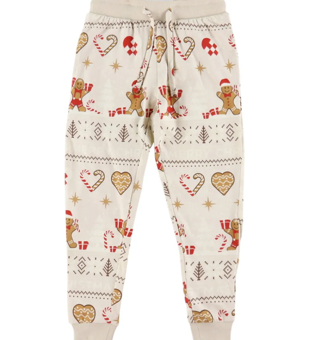 Jule-Sweater Nattøj*s Nattøj - 2-Delt - Christmas Cookie - Beige